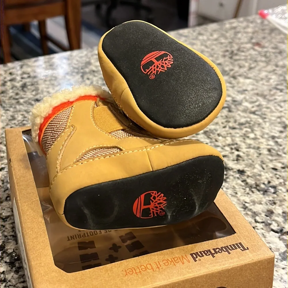 Timberland Climate Trekker Crib Booties Boots Shoes Infant Baby Sz 1, 3-6 Months